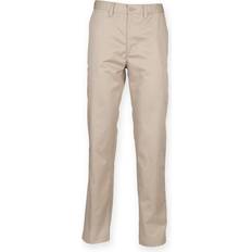 Henbury 65/35 Flat Fronted Chino - Stone