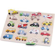 Vehículos Rompecabezas con Pomo New Classic Toys Vehicles 18 Pieces