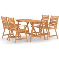 Rettangolare Set da pranzo per patio vidaXL 3057844 Set da pranzo per patio, 1 Tavolo incluso 4 Sedie