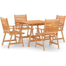 Set da pranzo per patio vidaXL 3057843 Set da pranzo per patio, 1 Tavolo incluso 4 Sedie