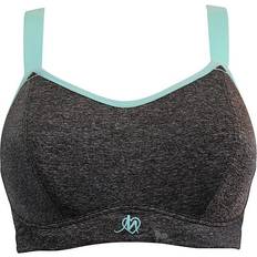 Pour Moi Energy Empower U/W Lightly Padded Convertible Sports Bra - Grey/Aqua