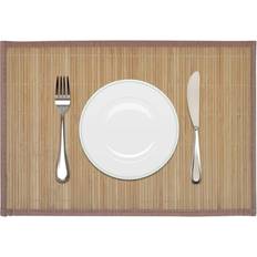 vidaXL 242108 6-pack Dækkeserviet Brun, Naturfarvet (45x30cm)