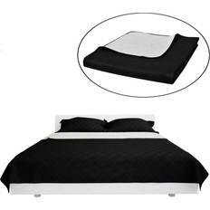 Couvre-lits vidaXL 130887 Couvre-lit Noir (240x220cm)