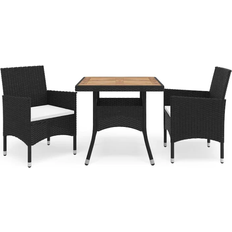 vidaXL 3058312 Juego de comedor de patio, 1 Mesa incl. 2 Sillas