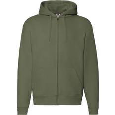 Fruit of the Loom Zip Through Hooded Sweatshirt - Classic Olive