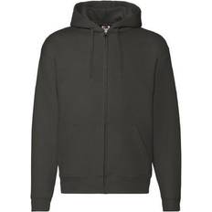 Fruit of the Loom Zip Through Hooded Sweatshirt - Charcoal