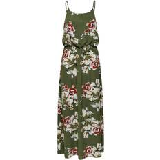 Blommiga - Långa klänningar - XL Only Sleevless Maxi Dress - Green/Kalamata