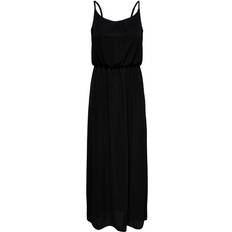 Only Abito Lungo Di Onlwinner S/L Maxi Dress NOOS - Nero/Bianco