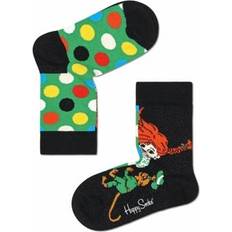 Happy Socks Kids Peekabo Sock - Beige/Yellow/Orange/Red/Green