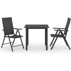 vidaXL 3060046 Set da pranzo per patio, 1 Tavolo incluso 2 Sedie