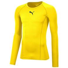 Yellow Base Layer Puma Kids' Liga Baselayer Warm Long Sleeve - Yellow