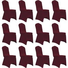 Rojo Fundas sueltas vidaXL 279093 12-pack Funda de silla suelta Rojo