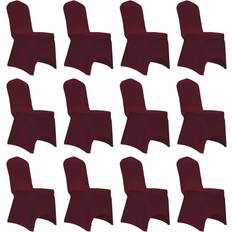 vidaXL 279093 12-pack Sædebetræk Rød, Hvid
