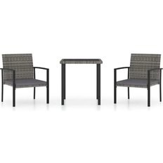 2 Patio Dining Sets vidaXL 3065711 Patio Dining Set, 1 Table incl. 2 Chairs