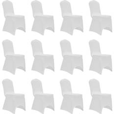 Fundas de silla suelta vidaXL 279090 12-pack Funda de silla suelta Blanco