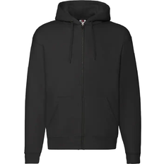 Fruit of the Loom Zip Through Hooded Sweatshirt - Black