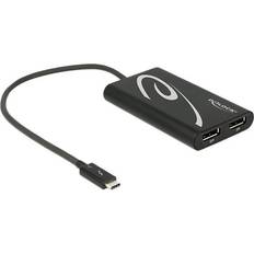 Kabels DeLock USB C-2xDisplayPort M-F