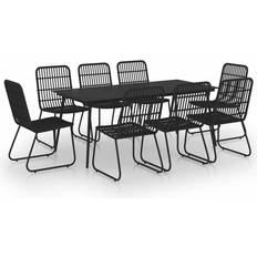 vidaXL 3060248 Ensemble repas de patio, 1 Table incluse 8 Chaises