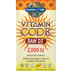 Prostata Vitaminer & Mineraler Garden of Life Vitamin Code Raw D3 2000Iu 60 stk