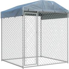 vidaXL Outdoor Dog Kennel with Roo