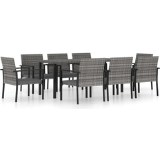 vidaXL 3065716 Ensemble repas de patio, 1 Table incluse 8 Chaises