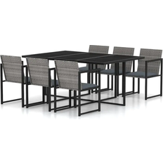 vidaXL 313118 Patio Dining Set, 1 Table incl. 6 Chairs