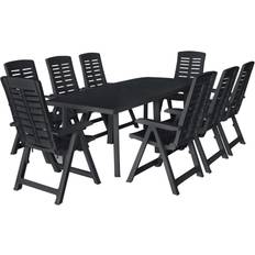 vidaXL 276181 Patio Dining Set, 1 Table incl. 8 Chairs