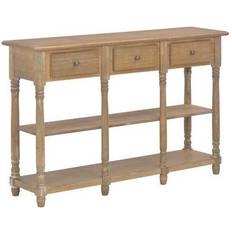 vidaXL 280019 Natural Wood Avlastningsbord 30x120cm