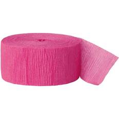 Pink Silk & Crepe Papers Unique Party Crepe Paper Streamer Hot Pink 24.6m