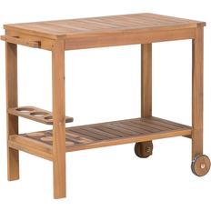 Wood Trolley Tables Beliani Caserta Trolley Table 47x83cm