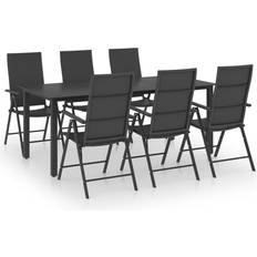 Dossier Réglable Ensembles repas de patio vidaXL 3060050 Ensemble repas de patio, 1 Table incluse 6 Chaises