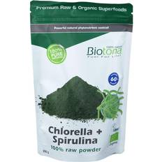 Spirulina Supplementen Biotona Chlorella + Spirulina Raw Powder 200g