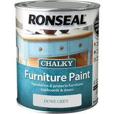 Ronseal Grey Paint Ronseal Chalky Wood Paint Dove Grey 0.75L