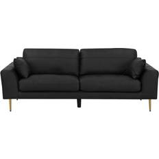 Beliani Torget Black Sofa 226cm 3 Seater