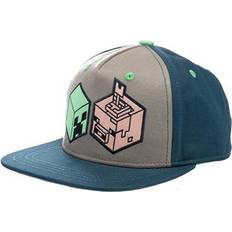 Minecraft Accessories Children's Clothing Jinx Minecraft Earth Creeper & Pig Head Youth Snapback Cap - Navy/Gray