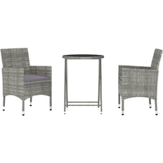 vidaXL 3058379 Café-Set, 1 Tisch einschl. 2 Stühle