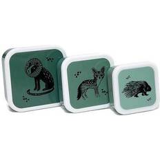 Schwarz Brotdosen Petit Monkey Sage Lunch Box 3-pack