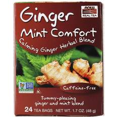 Sugar Free Tea Now Foods Ginger Mint Comfort Tea 1.693oz 24