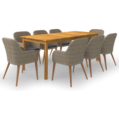 8 seat dining table vidaXL 3067921 Patio Dining Set, 1 Table incl. 8 Chairs
