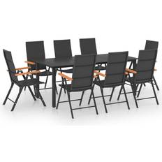 vidaXL 3060075 Juego de comedor de patio, 1 Mesa incl. 8 Sillas