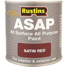 Red Paint Rustins Quick Dry All Surface All Purpose Wood Paint Red 0.25L