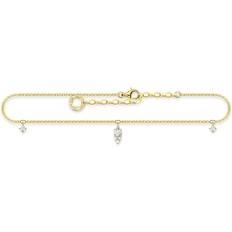 Vergoldet Fußkettchen Thomas Sabo Ankle Chain - Gold/Transparent