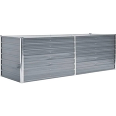 Potten en Plantenbakken vidaXL Plantenbak Verhoogd 240 x 80 x 77 cm Gegalvaniseerd Staal