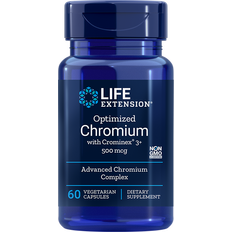 Chromium Vitamins & Minerals Life Extension Optimized Chromium with Crominex 3+ 500mcg 60 pcs