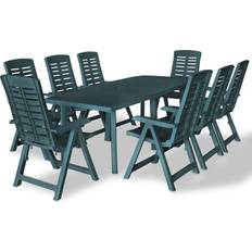 Plastica Set da pranzo per patio vidaXL 275081 Set da pranzo per patio, 1 Tavolo incluso 8 Sedie