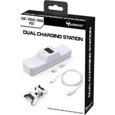 Subsonic PS5 Dual Sense Controllers Dual Charging Station - White