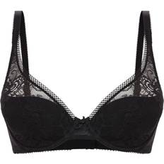 Conturelle by Felina Secret Garden Plunge Bra - Black