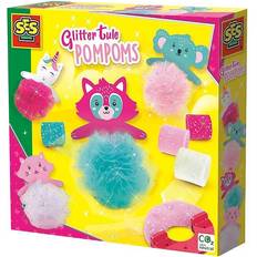 Mehrfarbig Pom Pons SES Creative Glitter Tule Pompoms