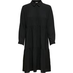 JDY Solid Colored Shirt Dress - Black