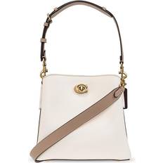 Blanc Sacs à main Coach Sac Willow Cuir Beige